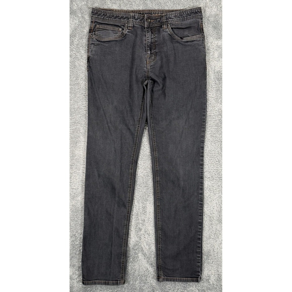 PrAna Bridger‎ Jeans Mens 32x31* Slim Fit Gray Denim Cotton Stretch Outdoor